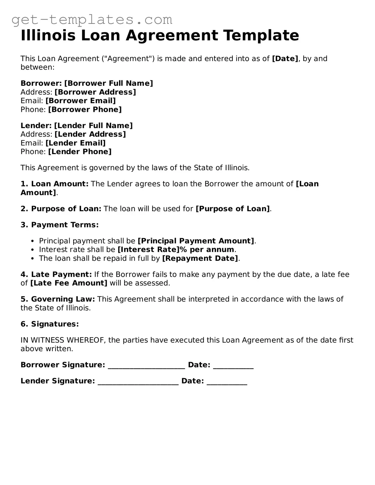 Attorney-Approved  Loan Agreement Document for Illinois