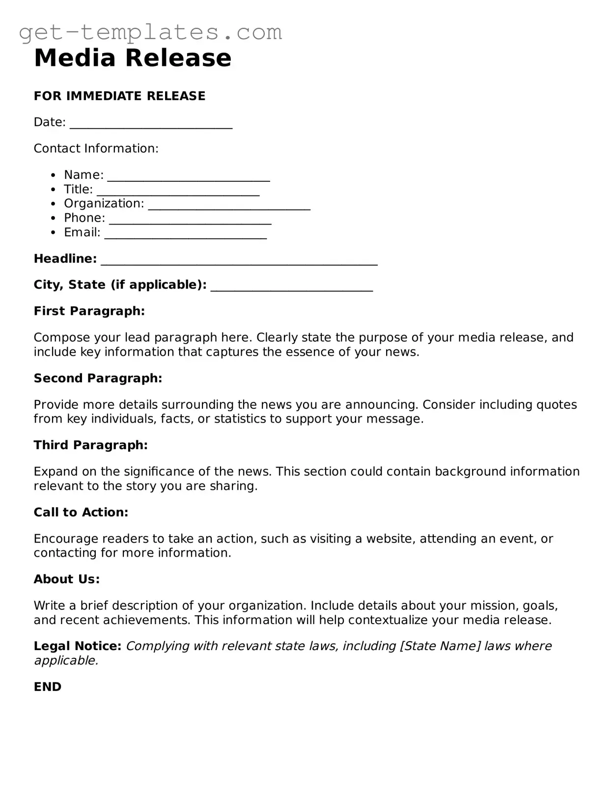 Attorney-Approved Media Release Form
