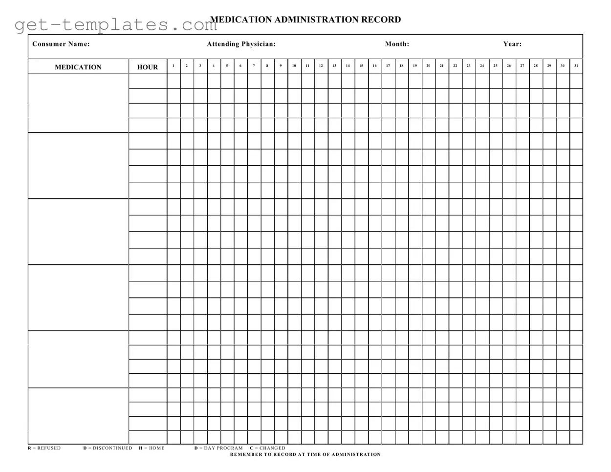 Fill in a Valid Medication Administration Record Sheet Template