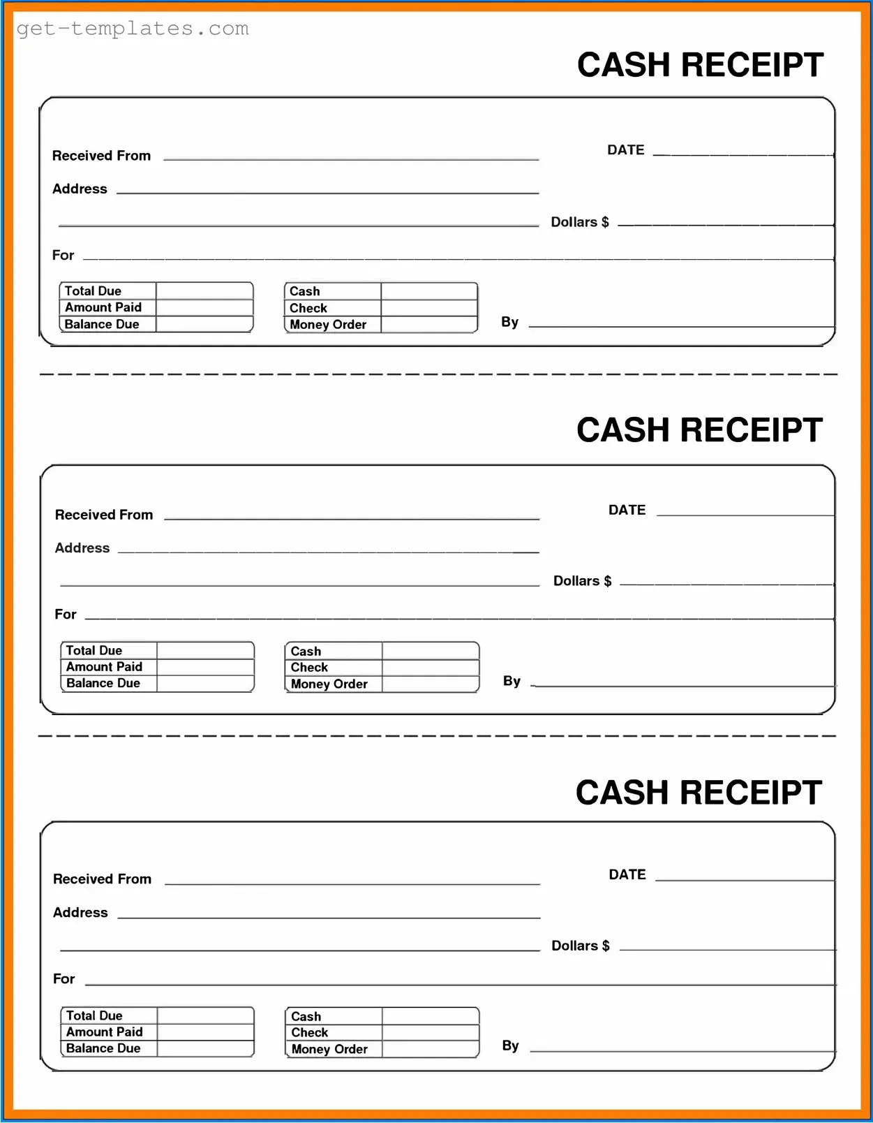 Fill in a Valid Cash Receipt Template