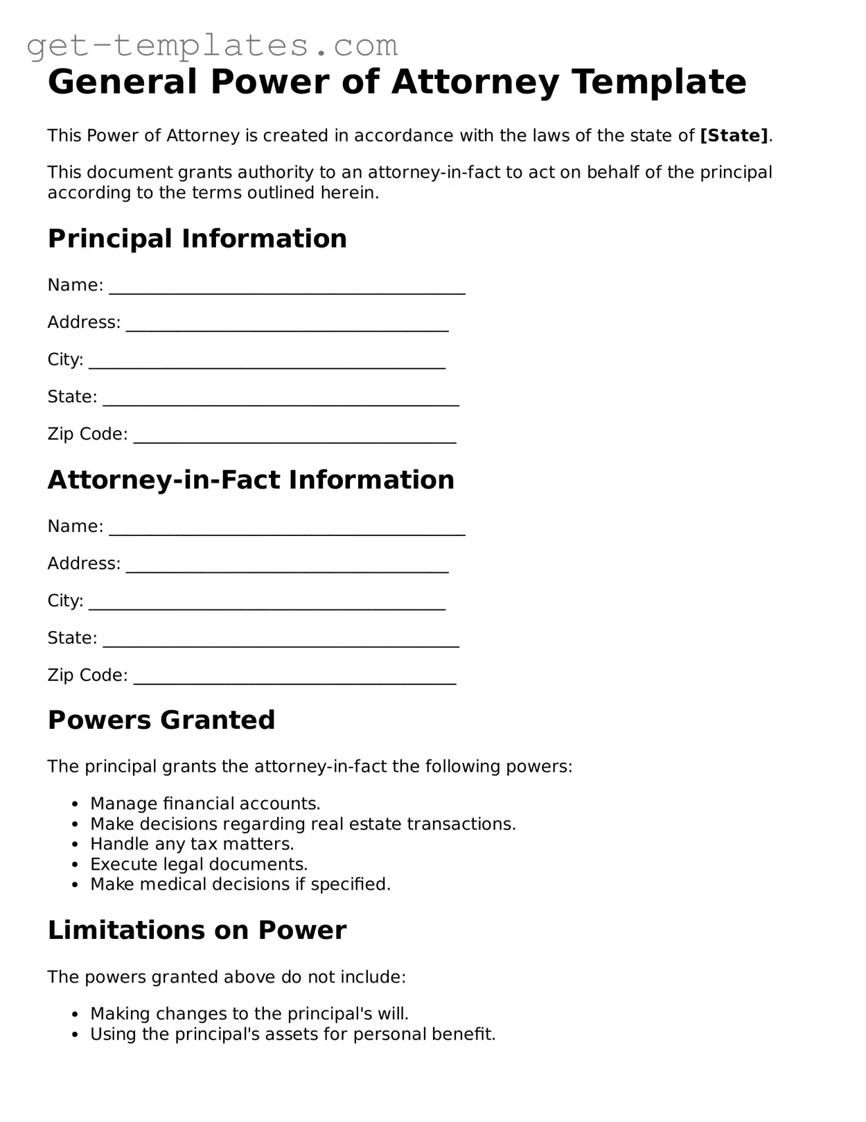 Attorney-Approved Power of Attorney Form