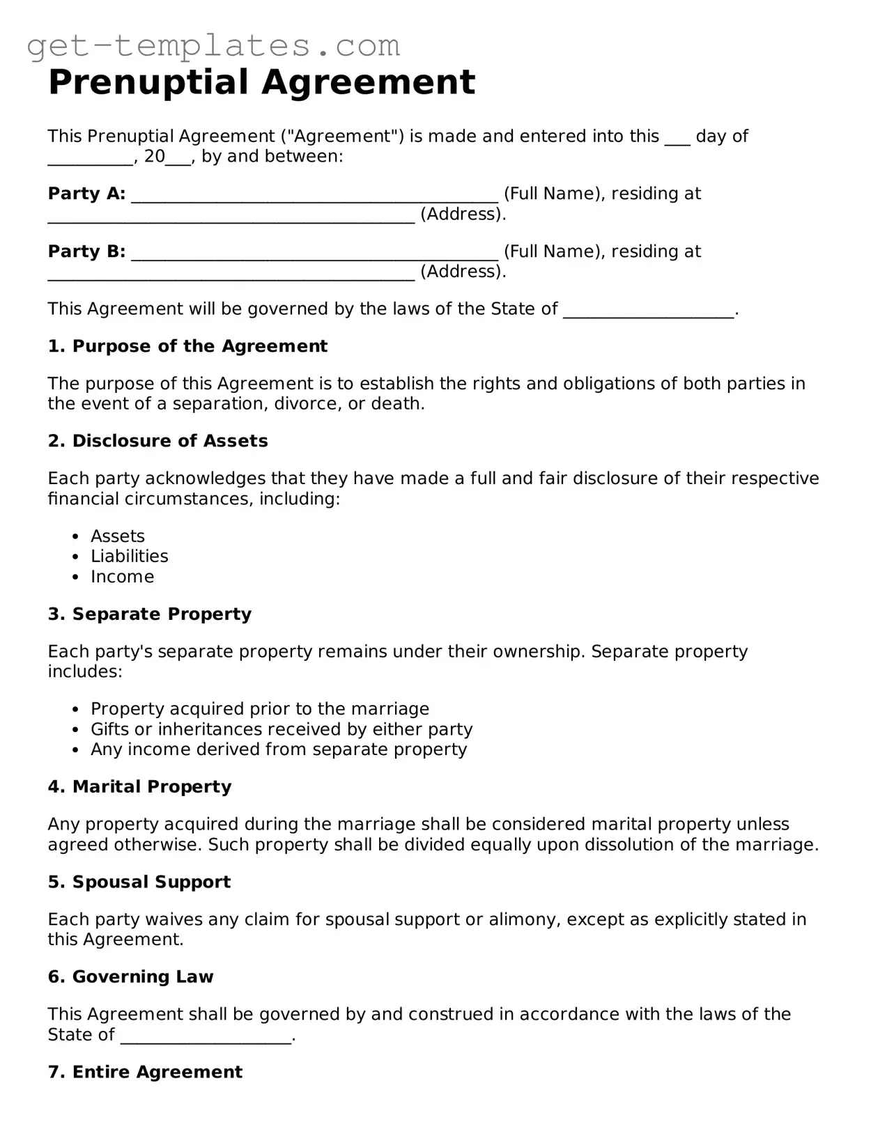 Attorney-Approved Prenuptial Agreement Form