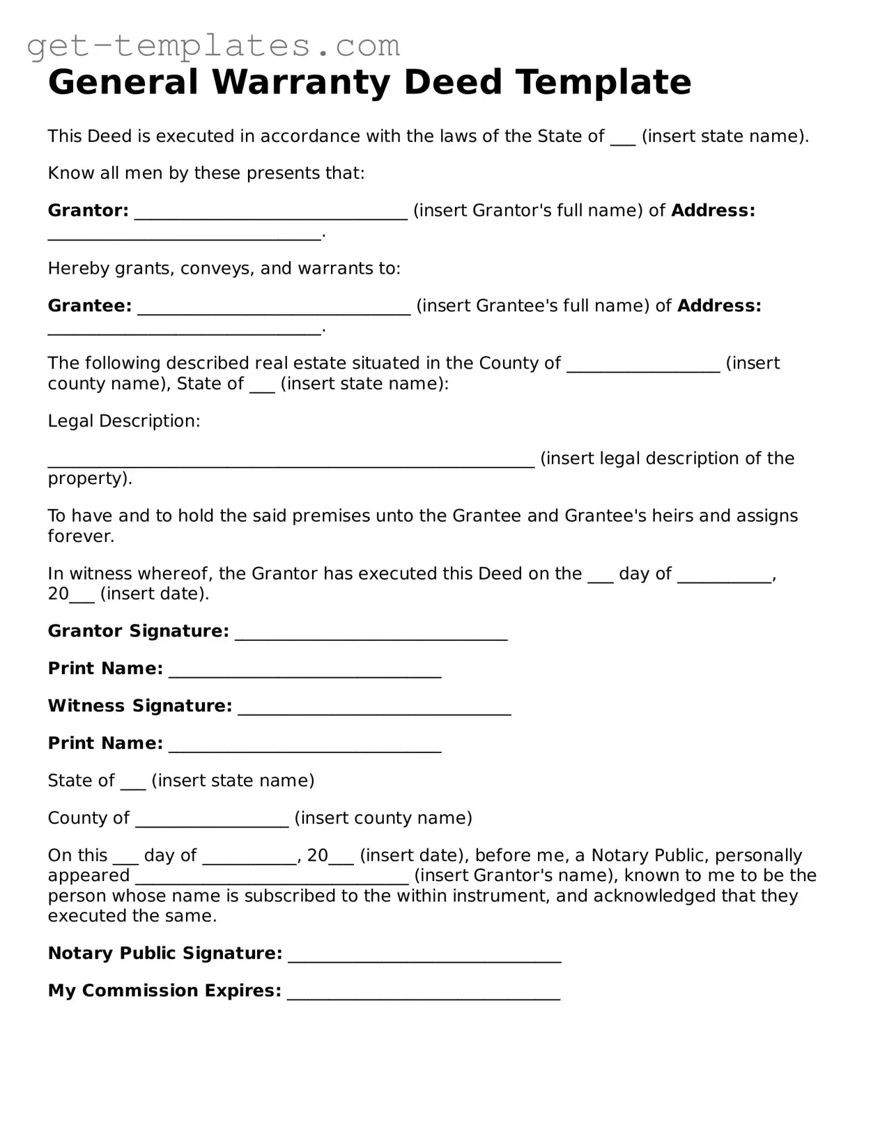 Attorney-Approved Deed Form