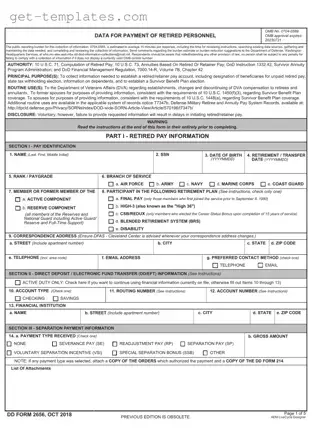 Fill in a Valid DD 2656 Template