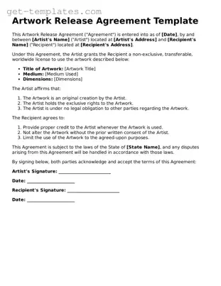 Attorney-Approved Artwork Release Form