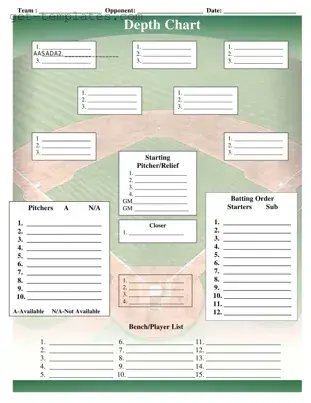 Fill in a Valid Baseball Field Lineup Template