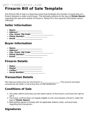 Attorney-Approved Firearm Bill of Sale Form