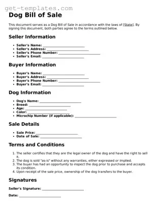 Attorney-Approved Dog Bill of Sale Form