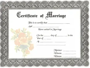 Fill in a Valid Marriage Certificate Template