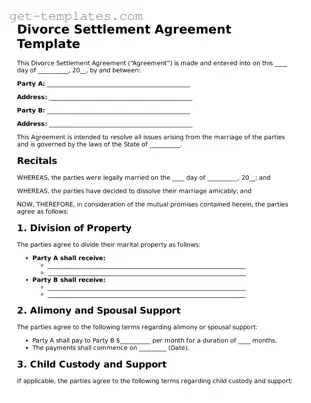 Attorney-Approved Divorce Settlement Agreement Form