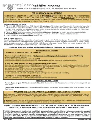Fill in a Valid DS-11 U.S. Passport application Template