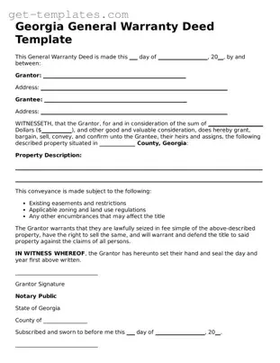 Attorney-Approved  Deed Document for Georgia