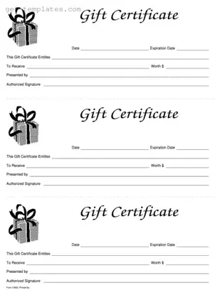 Fill in a Valid Gift Certificate Template