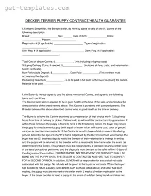 Fill in a Valid Health Guarantee Template