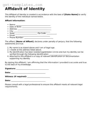 Attorney-Approved Affidavit of Identity Form