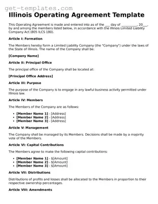 Attorney-Approved  Operating Agreement Document for Illinois
