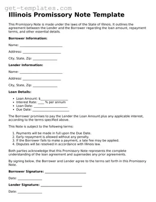 Attorney-Approved Promissory Note Document for Illinois