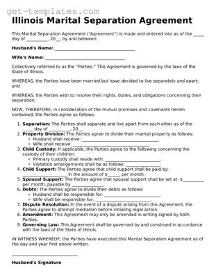 Attorney-Approved  Marital Separation Agreement Document for Illinois