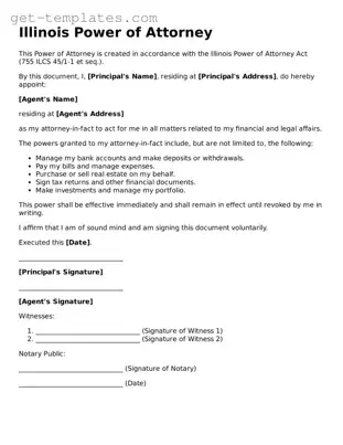 Attorney-Approved  Power of Attorney Document for Illinois