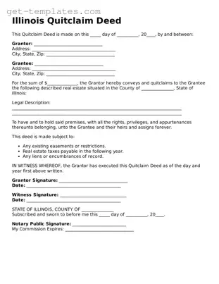 Attorney-Approved  Quitclaim Deed Document for Illinois