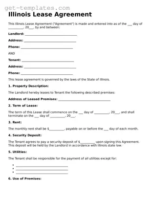 Attorney-Approved  Lease Agreement Document for Illinois
