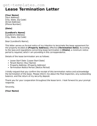 Attorney-Approved Lease Termination Letter Form