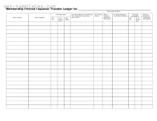 Fill in a Valid Membership Ledger Template