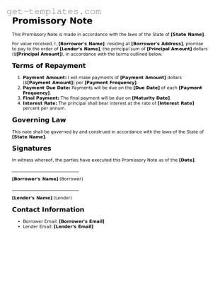 Attorney-Approved Promissory Note Form