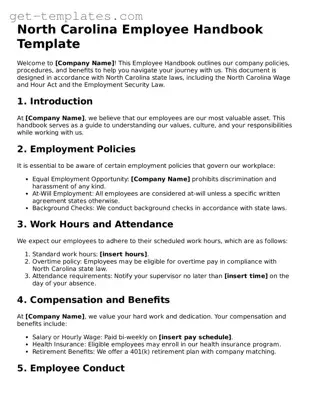 Attorney-Approved  Employee Handbook Document for North Carolina