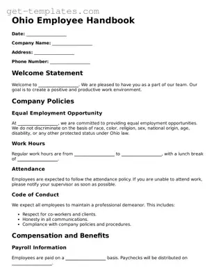 Attorney-Approved  Employee Handbook Document for Ohio