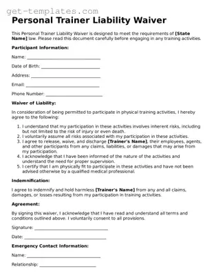 Attorney-Approved Personal Trainer Liability Waiver Form