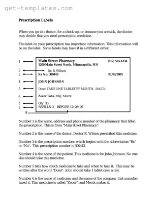 Fill in a Valid Prescription Label Template