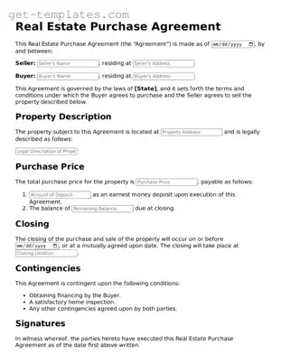 Attorney-Approved Real Estate Purchase Agreement Form