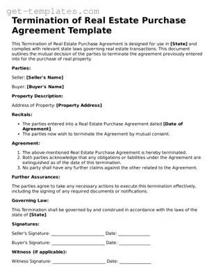 Attorney-Approved Termination of Real Estate Purchase Agreement Form