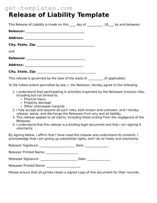 Attorney-Approved Release of Liability Form