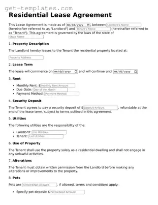 Attorney-Approved Lease Agreement Form