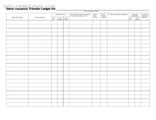 Fill in a Valid Stock Transfer Ledger Template