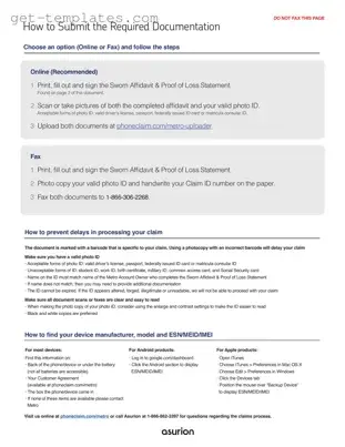 Fill in a Valid Asurion F-017-08 MEN Template