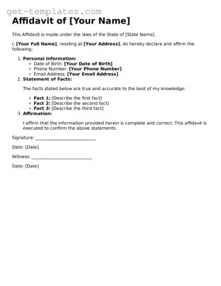 Attorney-Approved Affidavit Form