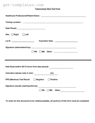 Fill in a Valid Tb Test Template