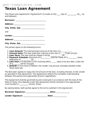 Attorney-Approved  Loan Agreement Document for Texas