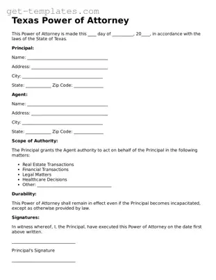 Attorney-Approved  Power of Attorney Document for Texas