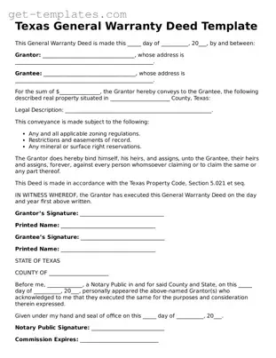 Attorney-Approved  Deed Document for Texas