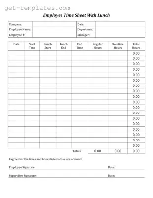 Fill in a Valid Time Card Template