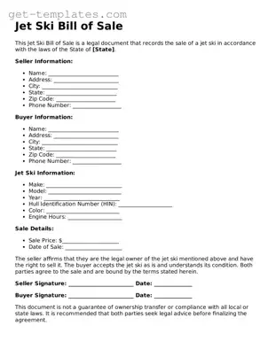 Attorney-Approved Jet Ski Bill of Sale Form
