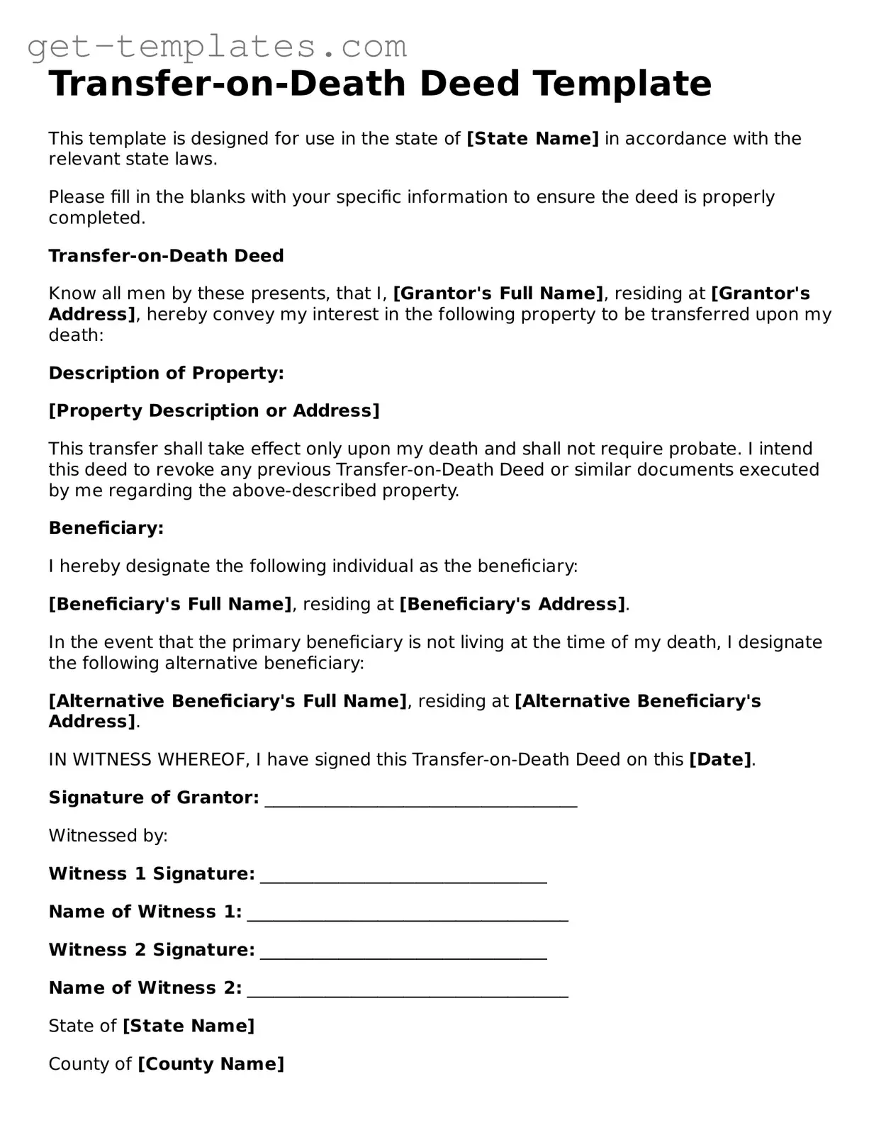 Attorney-Approved Transfer-on-Death Deed Form