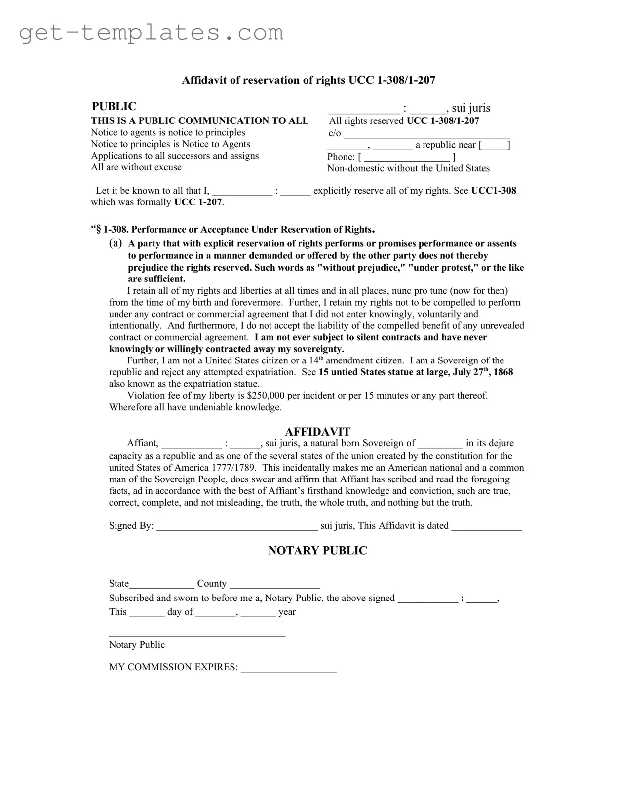 Fill in a Valid Ucc 1 308 Template