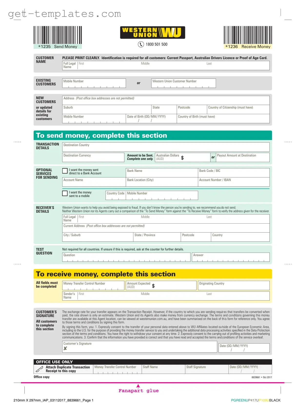 Fill in a Valid Western Union Template